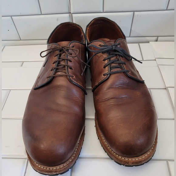 WOOD N STREAM 7030 Mens Brown Distressed Leather Oxford Shoe Lace Up Heavyweight main image 6